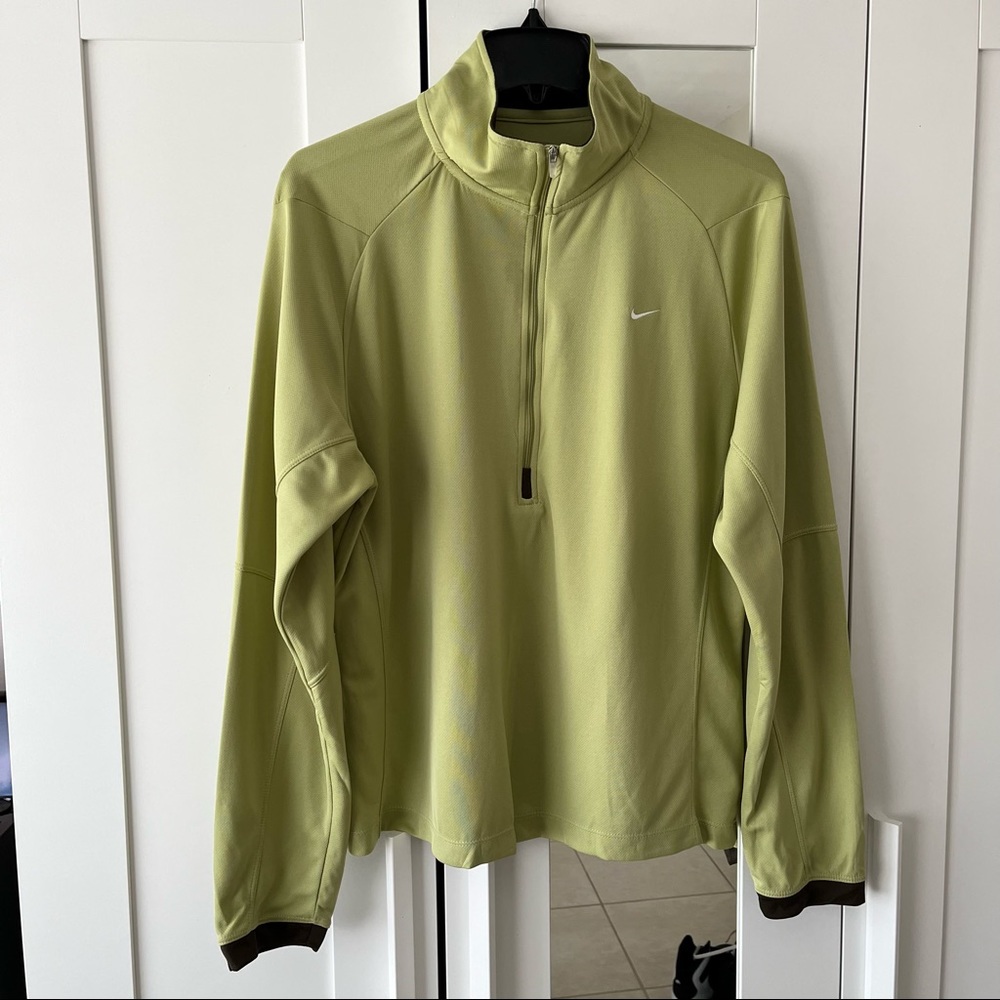 Nike Performance Light Green 1/2 Zip Pullover Size XL